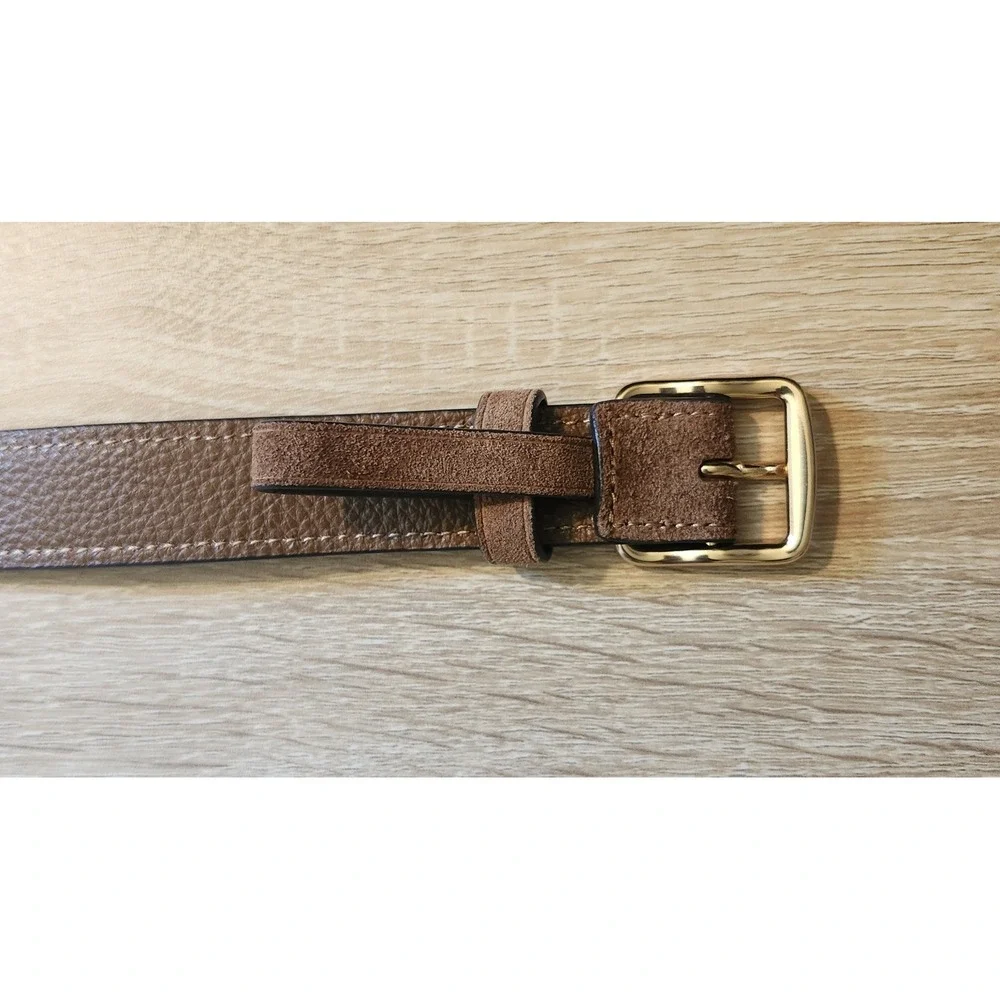 Coach Light Brown Suede /brown Leather Gold Buckle Size XL 16